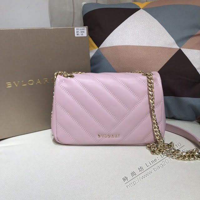 Bvlgari女包 寶格麗2020新款 幾何形狀牛皮鏈條單肩斜挎女包 古力娜紮同款 287993  fyd1560